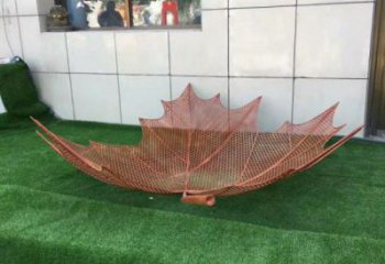 鏤空樹葉雕塑系列，小區雕塑，鐵藝樹葉雕塑定做廠家