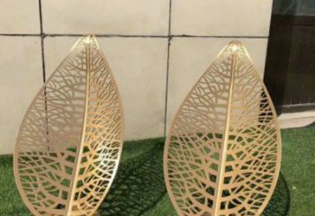 鏤空樹葉雕塑制造，小區雕塑，景觀鐵藝樹葉雕塑點擊