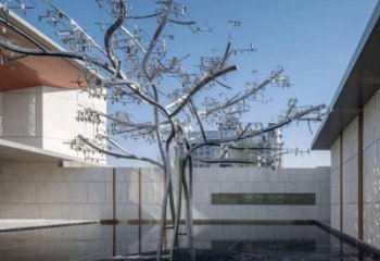 風(fēng)鈴樹雕塑通用，鍛造工藝，不銹鋼風(fēng)鈴樹雕塑通用