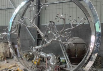 梅花樹雕塑預定，鍛造工藝，不銹鋼梅花樹雕塑指用