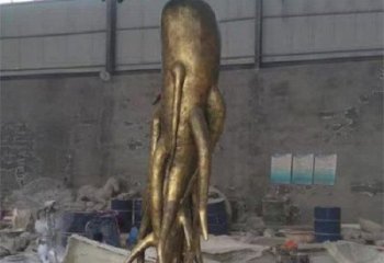 人參雕塑制作，圓雕系列，景觀人參樹(shù)雕塑展品