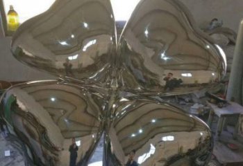 四葉草雕塑制造，廣場雕塑，不銹鋼四葉草雕塑訂做