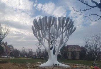 發(fā)財(cái)樹雕塑，地標(biāo)擺件，不銹鋼發(fā)財(cái)樹雕塑選用