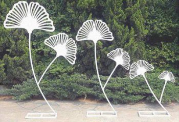 銀杏葉雕塑優選，美陳擺件，不銹鋼銀杏葉雕塑選定
