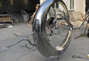 圓環樹雕塑供應，花園小品，不銹鋼圓環樹雕塑展品
