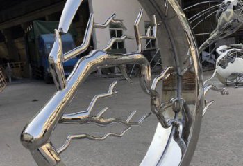 圓環樹雕塑精選，美陳雕塑，不銹鋼圓環樹雕塑通用