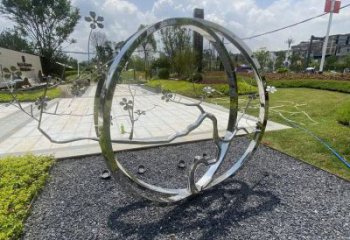 圓環(huán)樹(shù)雕塑預(yù)定，戶(hù)外雕塑，不銹鋼圓環(huán)樹(shù)雕塑特供