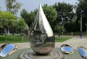水滴雕塑供應(yīng)，校園雕塑，不銹鋼水滴雕塑廠家供求