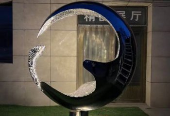 小區(qū)水滴雕塑，拉絲景觀雕塑，抽象效果