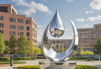 淚滴雕塑預定，城區小品，不銹鋼淚滴雕塑制造商