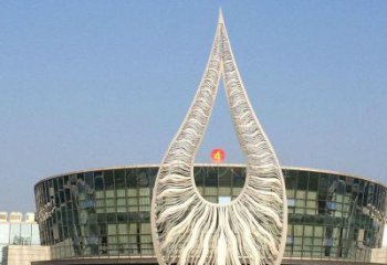 景觀水滴雕塑，鏡面景觀雕塑，抽象工藝