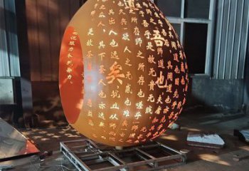 水滴雕塑工廠選用，街道標識，鏤空水滴雕塑批發