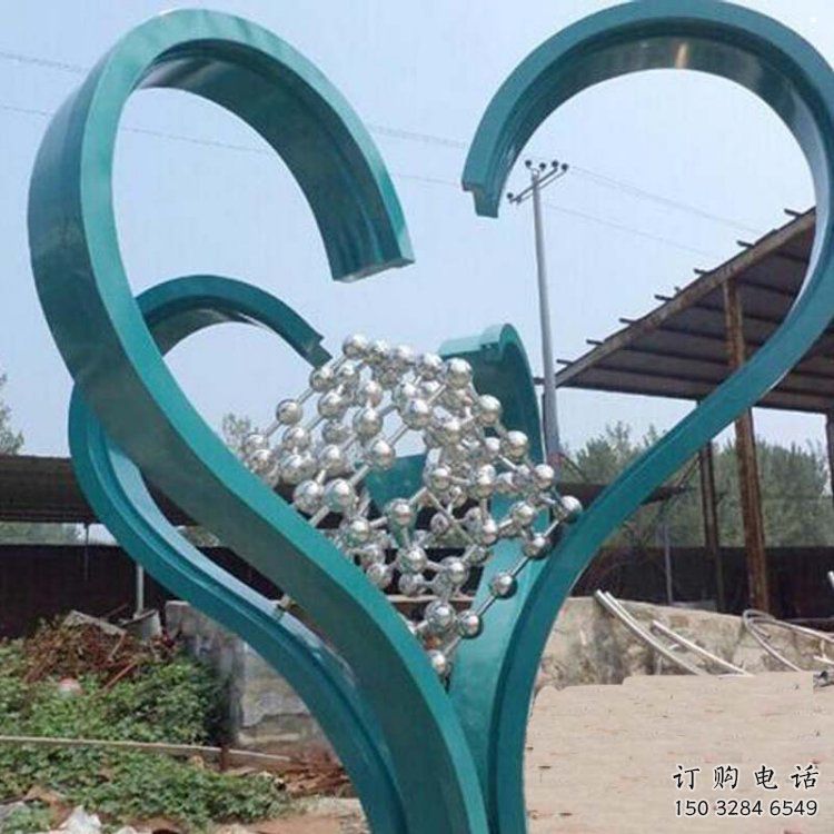 景區(qū)心形雕塑供給，愛情雕塑，鏡面心形雕塑廠家供求