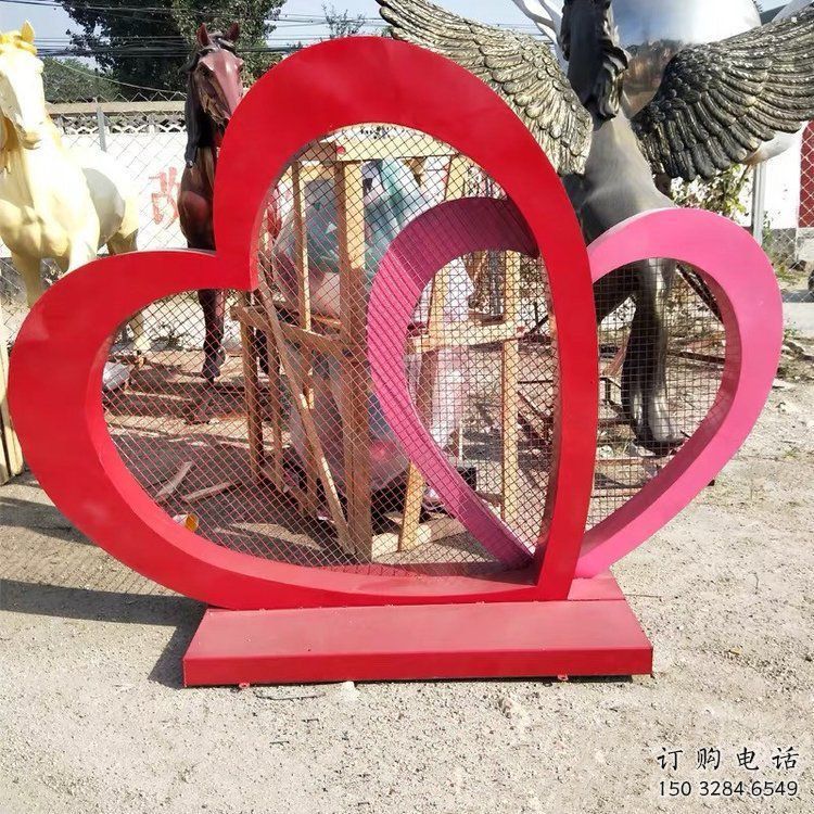 雙心雕塑通用，陸地?cái)[件，各類不銹鋼雙心雕塑點(diǎn)擊