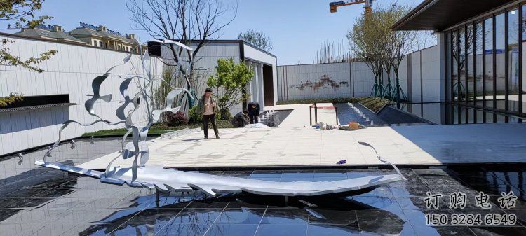 景觀羽毛雕塑供需，廣場雕塑，園林鏡面羽毛雕塑定制