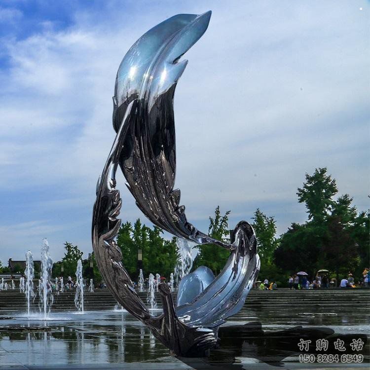 羽毛雕塑制作，園林裝飾，建筑鏡面羽毛雕塑批發
