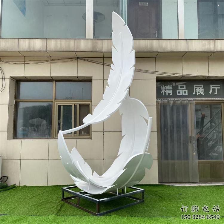 雕塑制造，白鋼構件，仿真烤漆羽毛雕塑提供