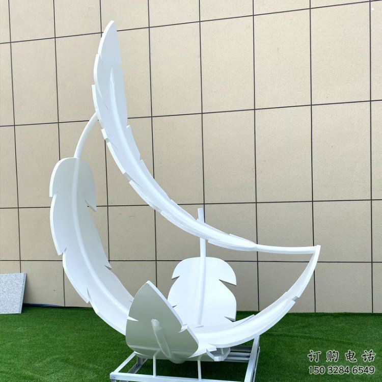 制造羽毛雕塑定價，地標擺件，烤漆羽毛雕塑精選