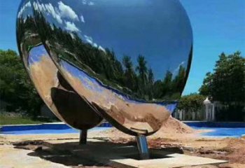 心形球雕塑工廠標準，多彩藝術，不銹鋼心形球雕塑供應