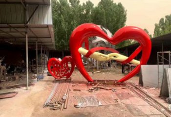 愛(ài)心雕塑供需，標(biāo)識(shí)雕塑，景觀(guān)烤漆愛(ài)心雕塑制造商