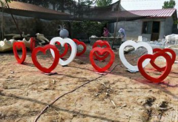 愛(ài)心雕塑提供，露天雕塑，烤漆愛(ài)心雕塑生產(chǎn)承接