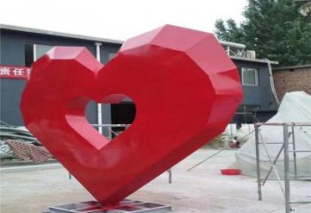 桃心景觀雕塑通用，城市雕塑，不銹鋼桃心雕塑指用