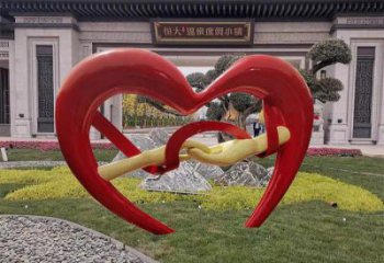 心心相印雕塑工程制作訂做，城市雕塑，景觀小品雕塑專(zhuān)供