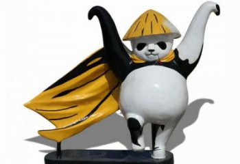 地產熊貓雕塑定做，城區小品，景觀彩繪熊貓雕塑定價