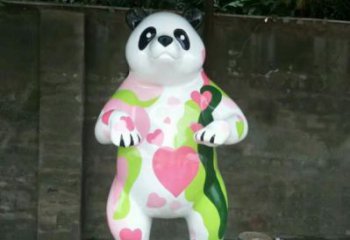 熊貓雕塑常用，景觀概念，彩繪熊貓雕塑廠家展品
