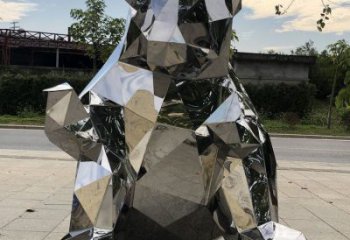 商業熊貓雕塑承接，鍛造工藝，不銹鋼熊貓雕塑訂做