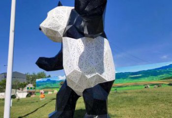 廣場熊貓雕塑批發，廣場系列，切面熊貓雕塑廠定價