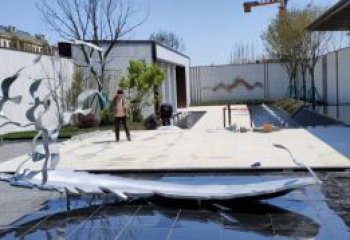 景觀羽毛雕塑供需，廣場雕塑，園林鏡面羽毛雕塑定制