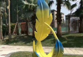 風景區羽毛雕塑