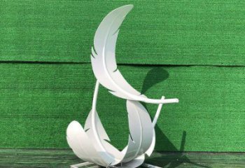 雕塑羽毛景觀制造，街景小品，景觀烤漆羽毛雕塑優(yōu)價