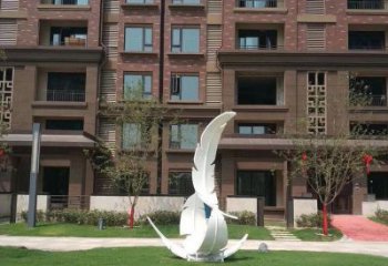 羽毛雕塑制造，歐式風格，烤漆羽毛雕塑廠家定價