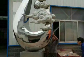 祥云雕塑優選，陸地擺件，藝術不銹鋼祥云雕塑供應