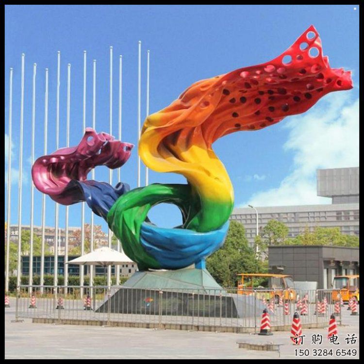 房地產(chǎn)絲帶雕塑