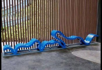 幾何藝術坐凳雕塑生產制作，抽象原理設計