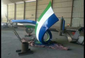 絲帶雕塑指用，景觀雕塑，不銹鋼絲帶雕塑點(diǎn)擊