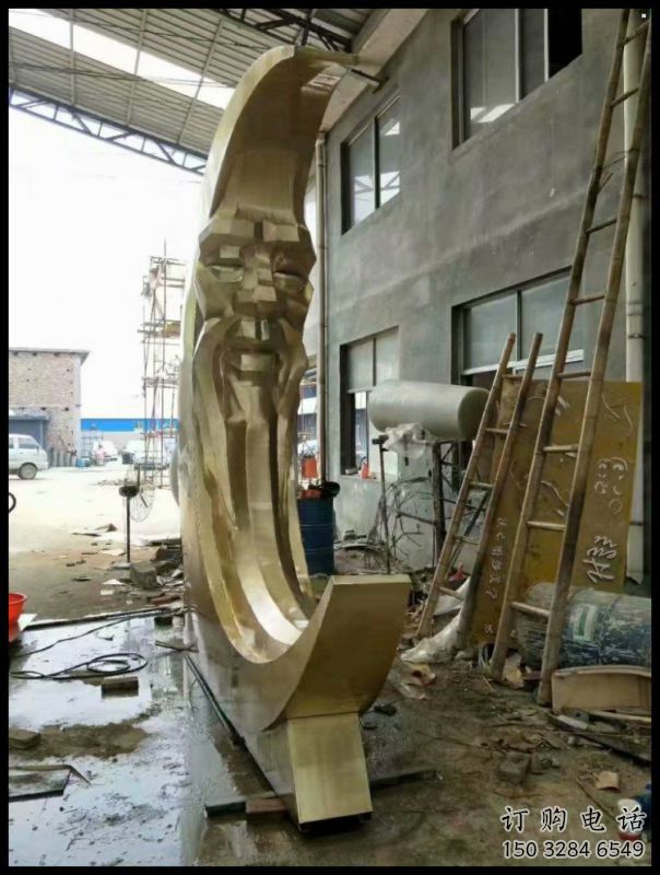 月神雕塑常用，公園小品，房地產不銹鋼月神雕塑生產商