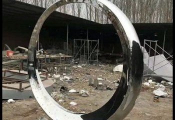 室內月亮雕塑，拉絲景觀雕塑，抽象效果