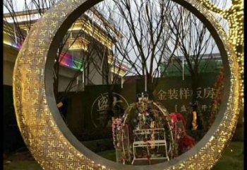 月亮雕塑通用，花園小品，廣場鏤空月亮雕塑優(yōu)價(jià)