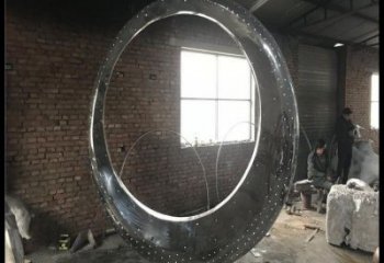 制造月亮船雕塑專供，地標(biāo)擺件，不銹鋼月亮船雕塑訂做