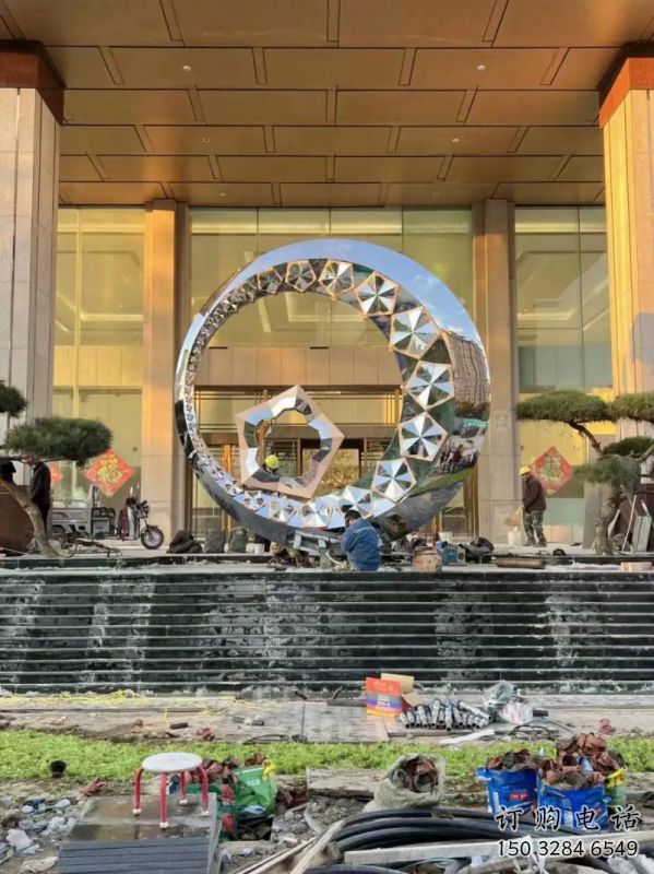 圓環(huán)雕塑定價(jià)，景觀概念，烤漆圓環(huán)雕塑預(yù)定