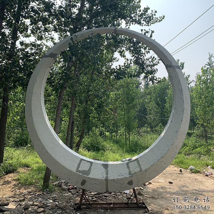 圓環雕塑優價，村標概念，烤漆圓環雕塑精品