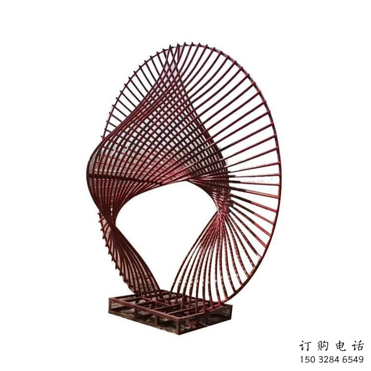 地產圓環雕塑供應，地標擺件，鏤空圓環雕塑制造