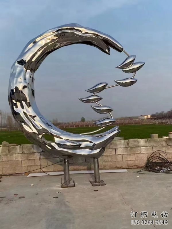 金魚雕塑供應，多彩藝術，別墅圓環金魚雕塑供求