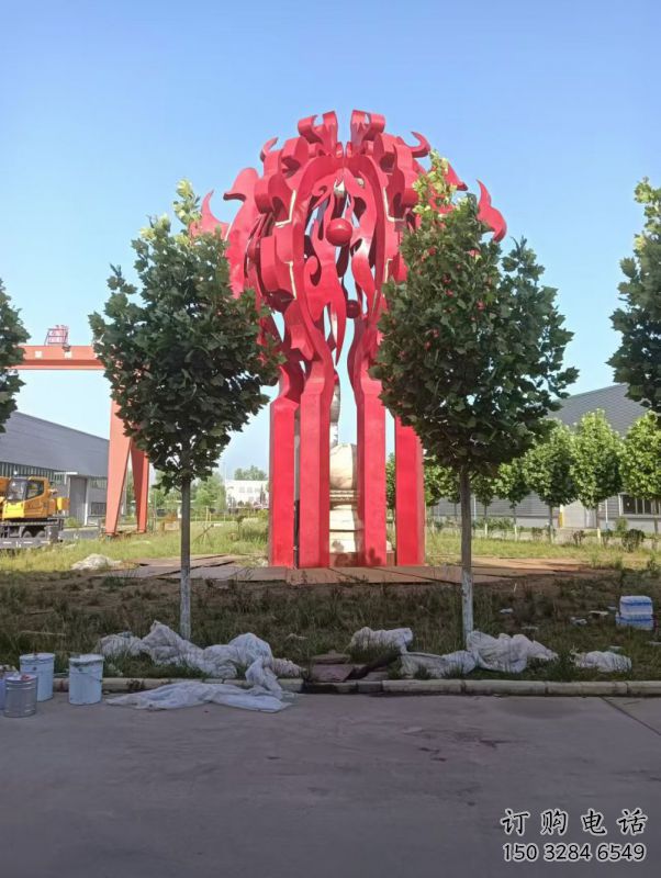火球雕塑，精神堡壘火球雕塑落地展示