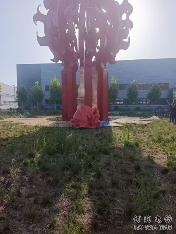 火球雕塑，精神堡壘火球雕塑落地展示