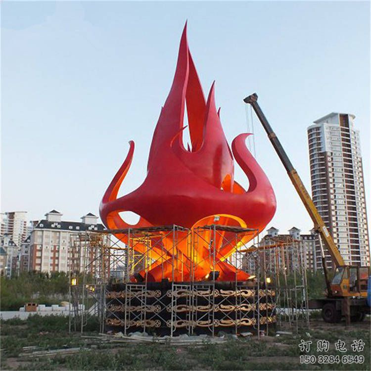 火炬雕塑優選，陸地擺件，不銹鋼火炬雕塑供應